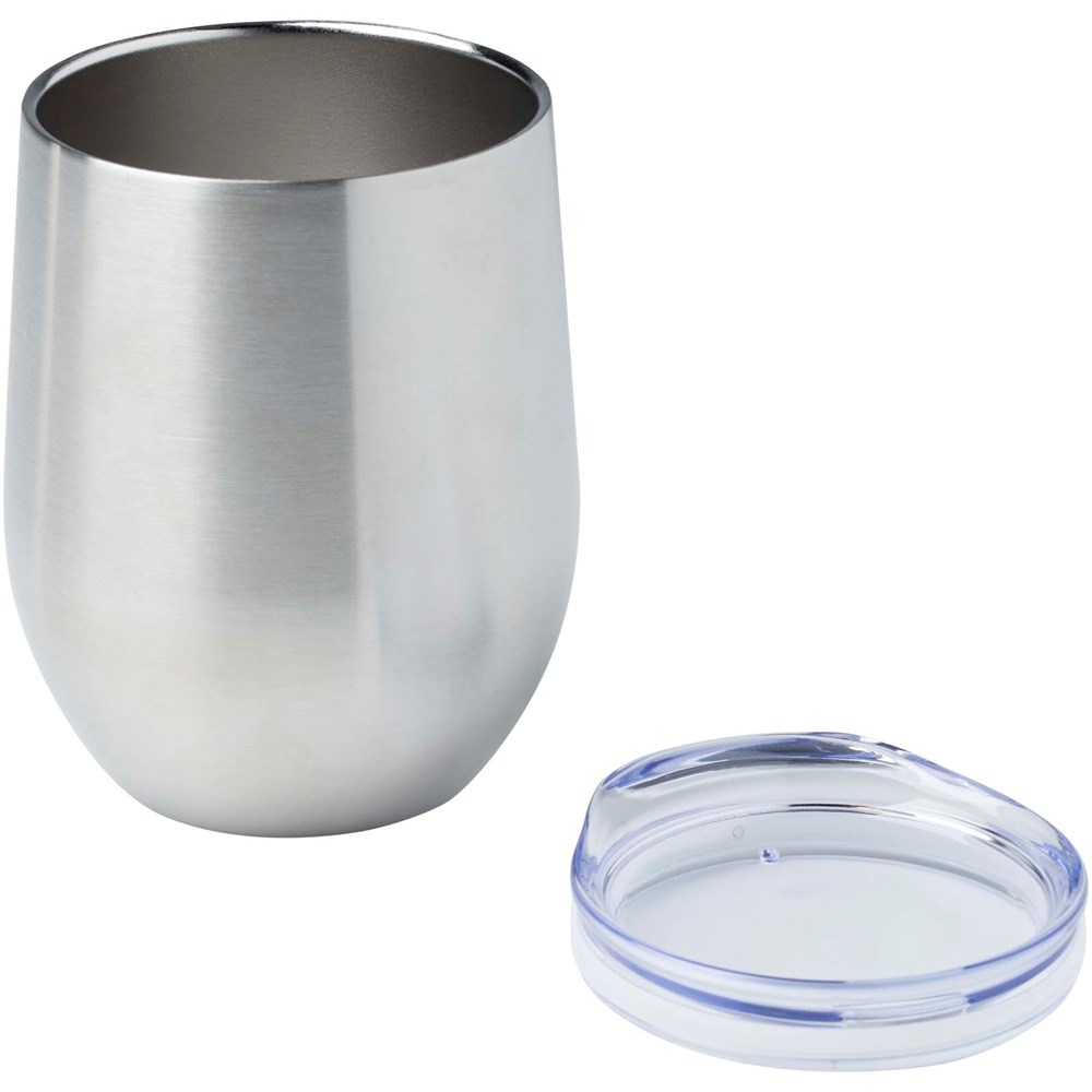 Gobelet isotherme Corzo 350 ml en cuivre inoxydable recyclé certifié RCS Argent