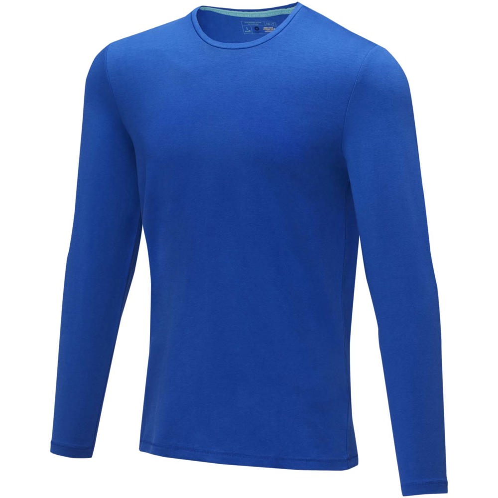 T-shirt bio manches longues homme Ponoka Bleu