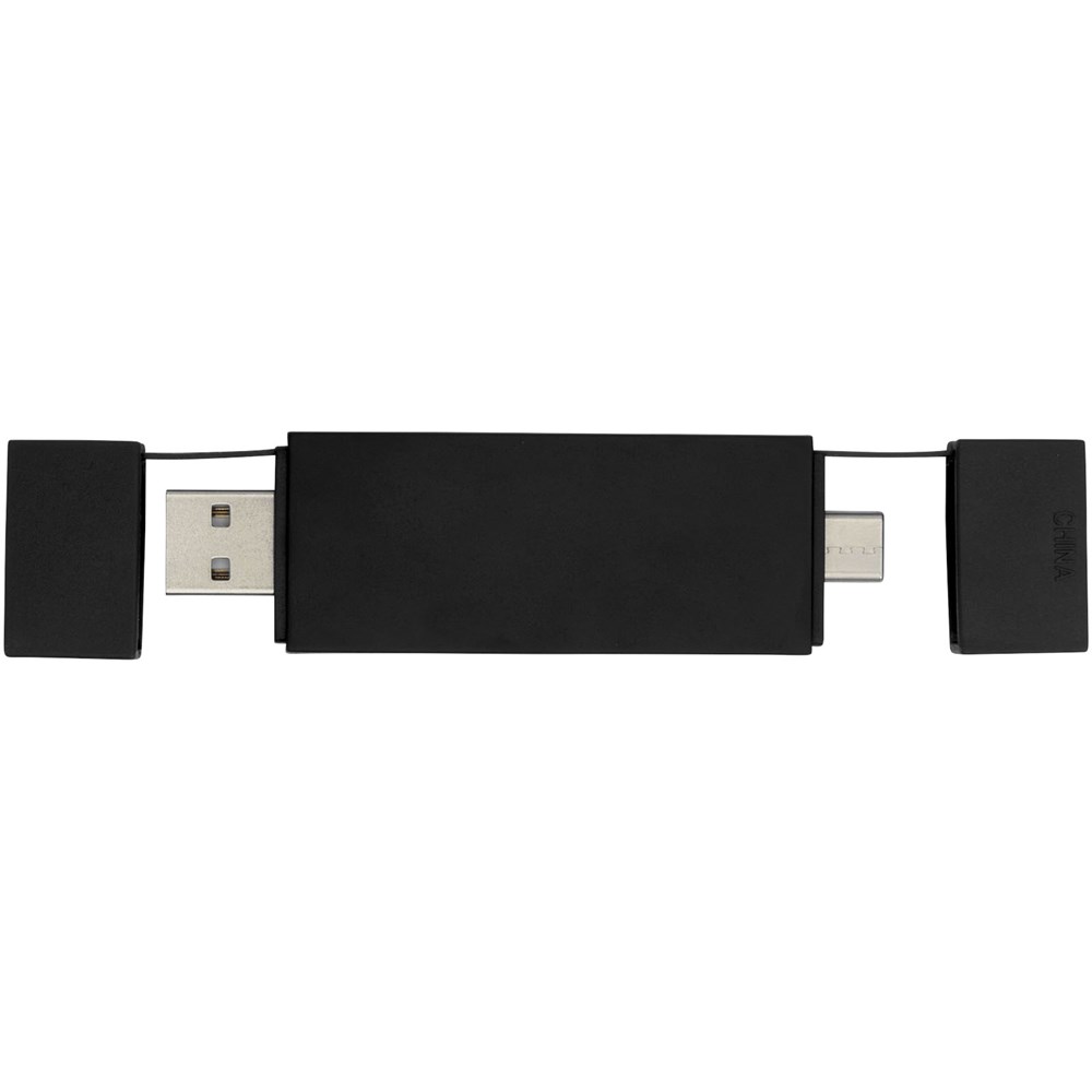 Mulan doppelter USB 2.0-Hub schwarz