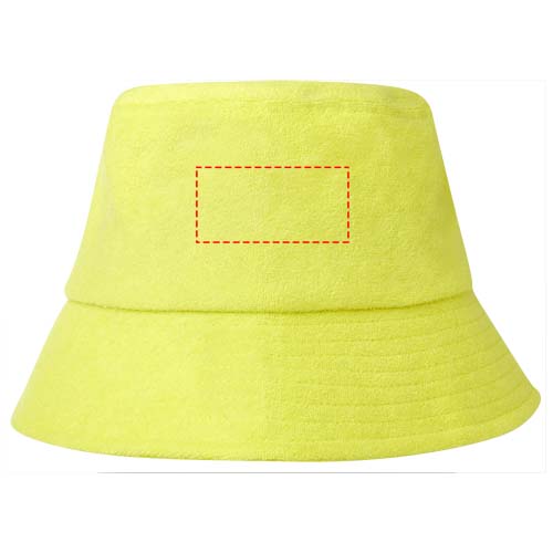 Chapeau anti-UV Melo en tissu éponge recyclé GRS Citron vert