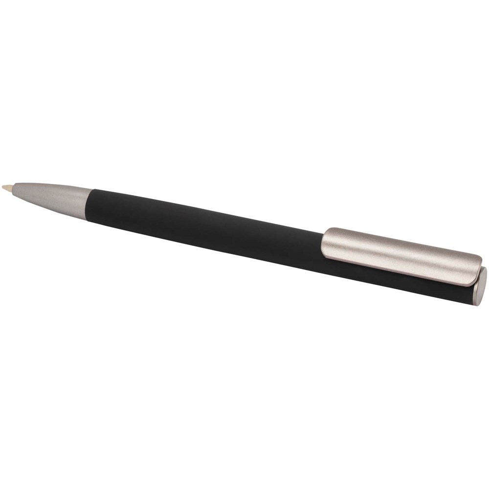 Ziguur Kugelschreiber aus recyceltem Aluminium (schwarze Mine) Schwarz