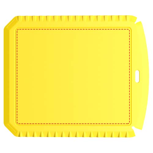 Thrym rechteckiger Eiskratzer aus recyceltem Kunststoff gelb