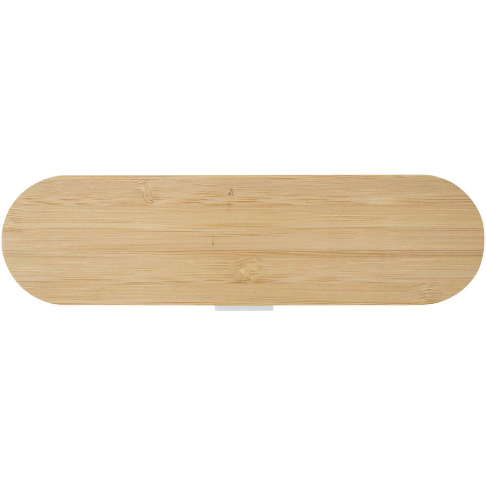 Ensemble de couverts Runa avec couvercle en bambou blanc