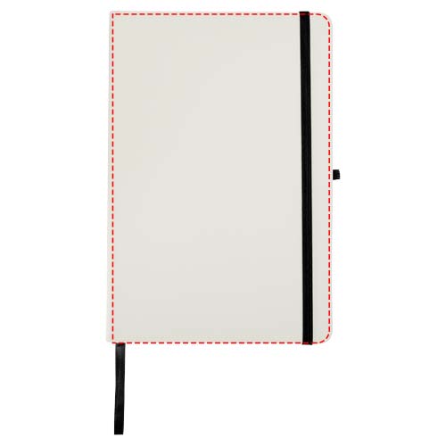 Carnet à couverture rigide Spectrum A5 avec bords colorés noir