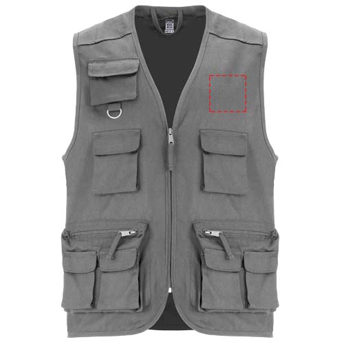 Venera Arbeitsweste mit V-Ausschnitt und mehreren Taschen, 200 g/m2 blei