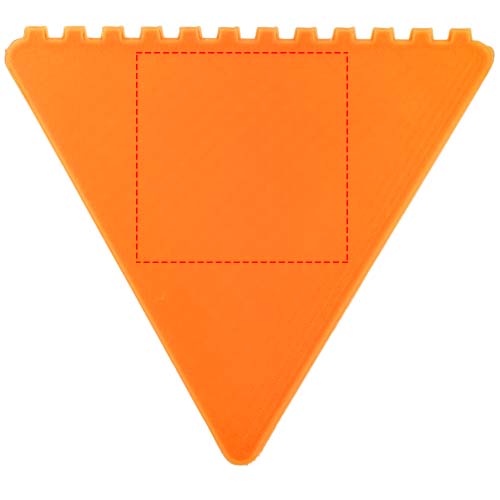 Frosty dreieckiger Eiskratzer aus recyceltem Kunststoff orange