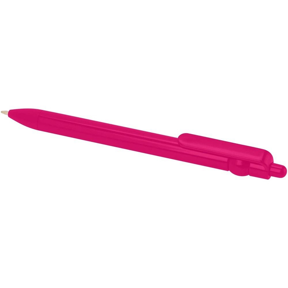 Fidget Kugelschreiber aus recyceltem Kunststoff (schwarze Mine) magenta