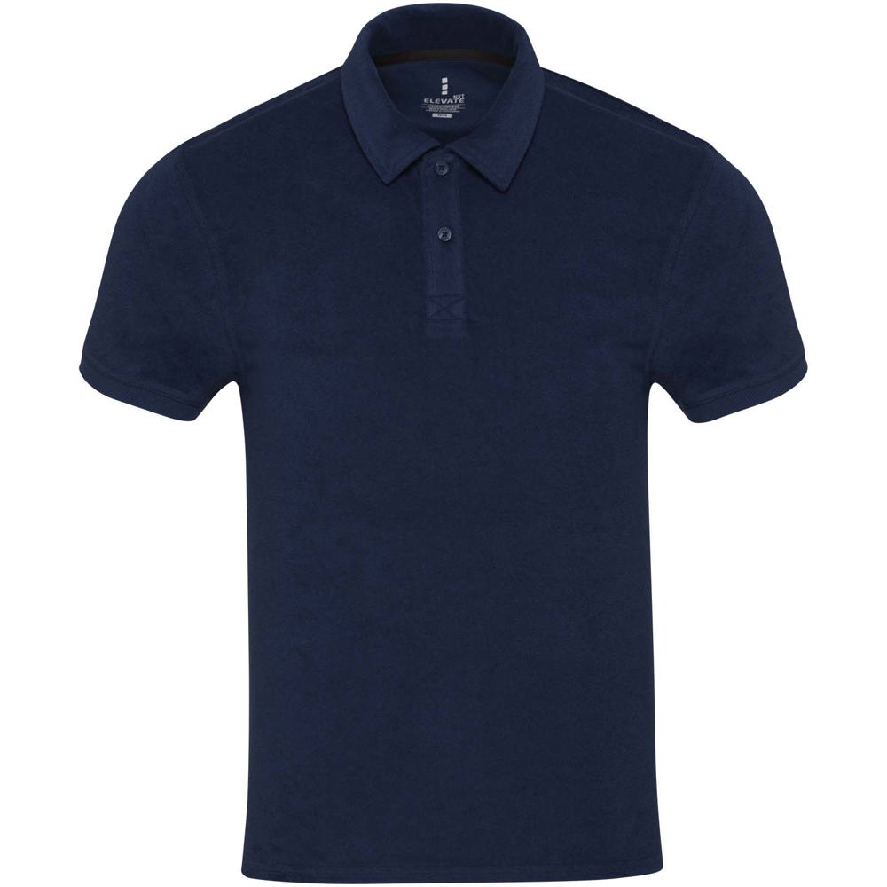 Polo Akoya unisexe en tissu éponge recyclé Marine