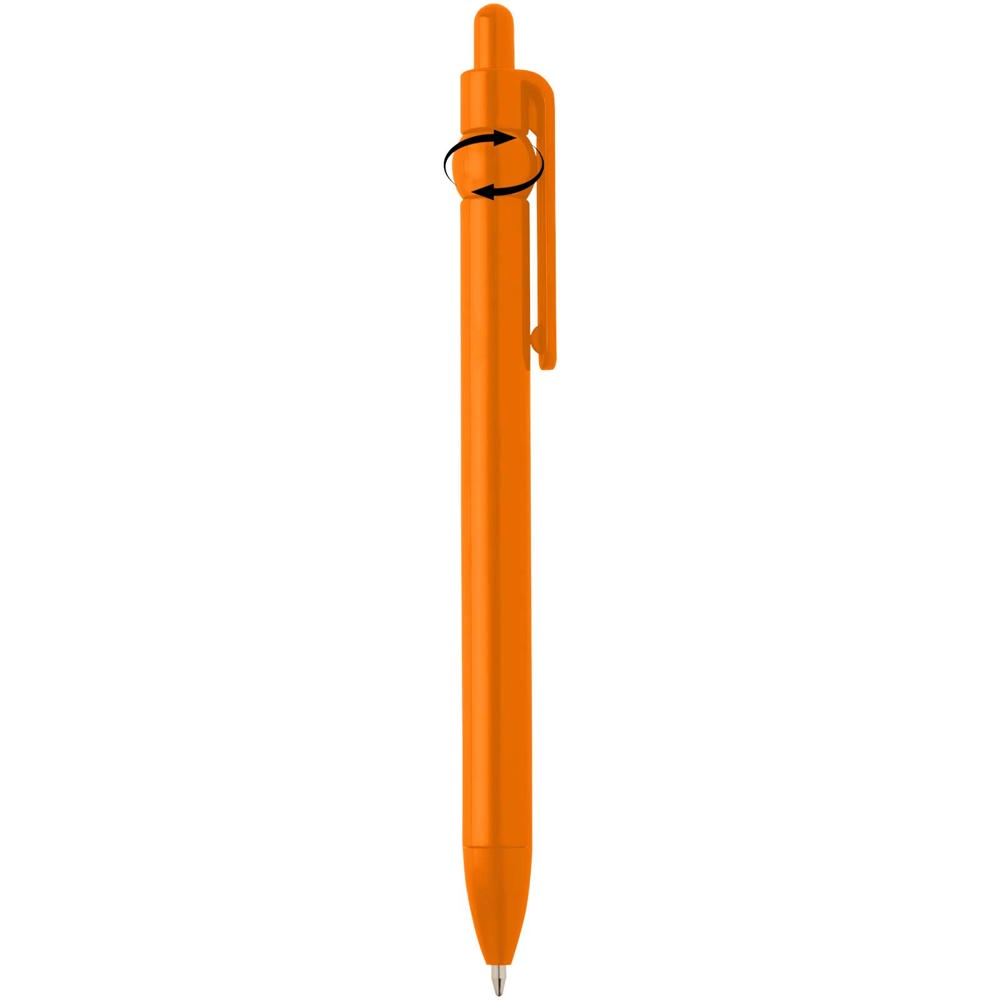 Stylo bille Fidget en plastique recyclé (encre noire) orange