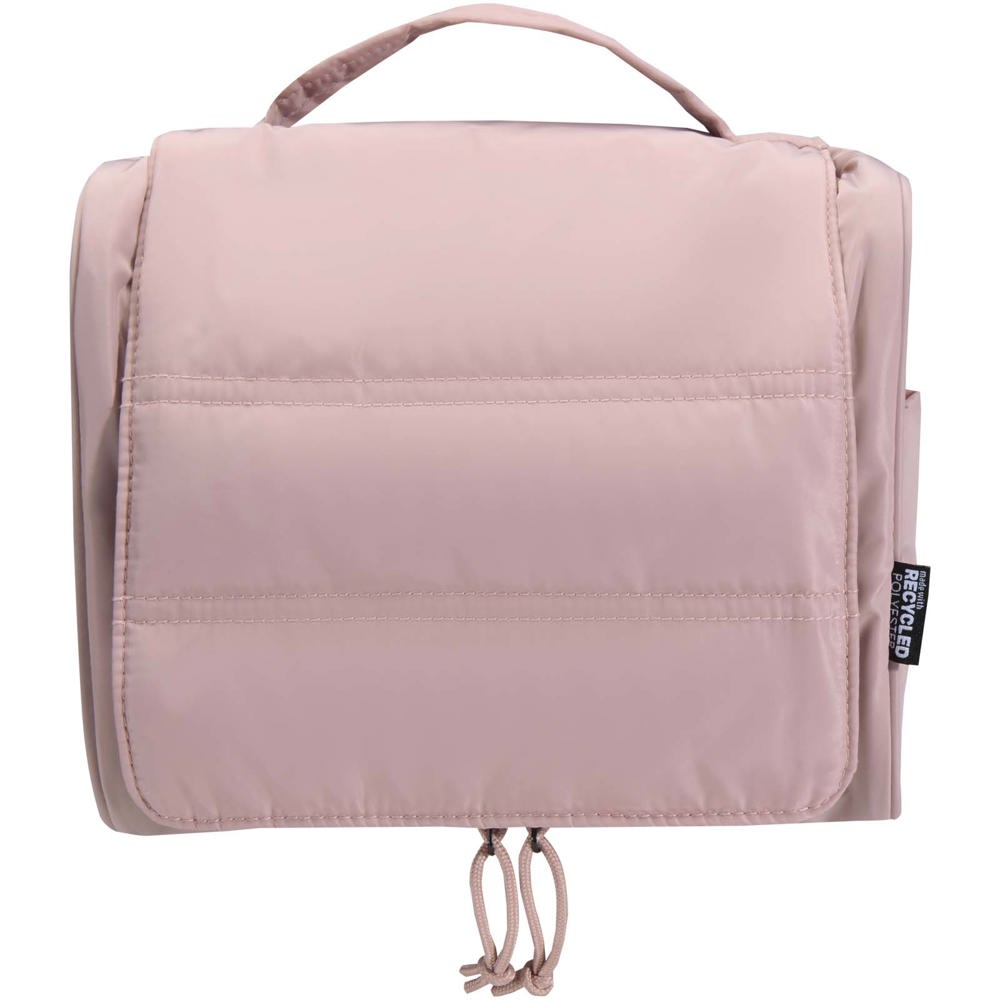 Trousse de toilette à suspendre Puffer recyclée et certifiée GRS de 8 L Rose poudré
