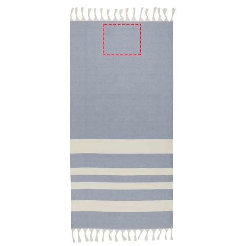 Serviette de hammam Anders 147 x 75,5 cm Bleu royal