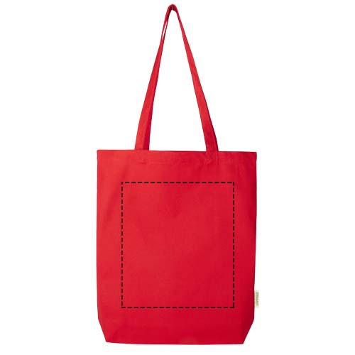 Sac shopping Odisha de 10 L bio certifié OCS 270 g/m² rouge