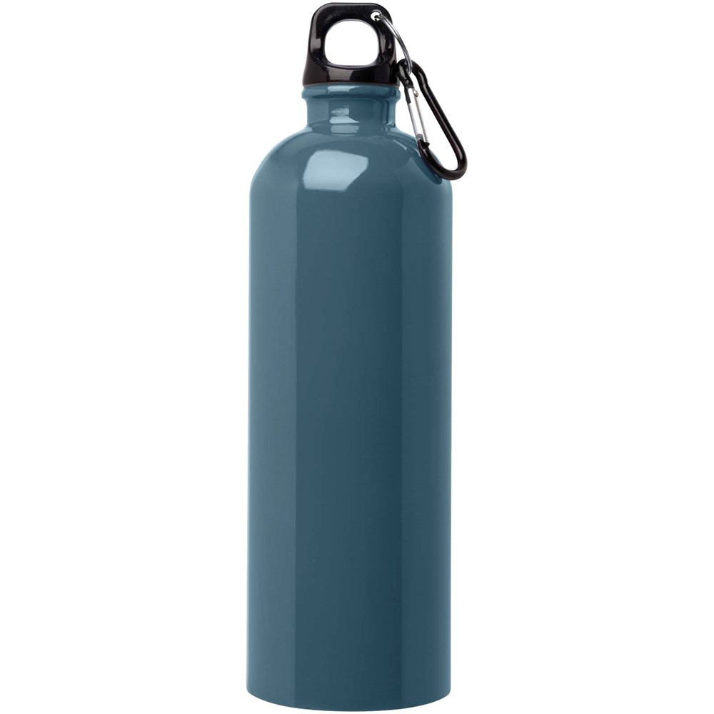 Bouteille d'eau Oregon de 750 ml simple paroi en acier recyclé certifié RCS avec mousqueton Hale Blue