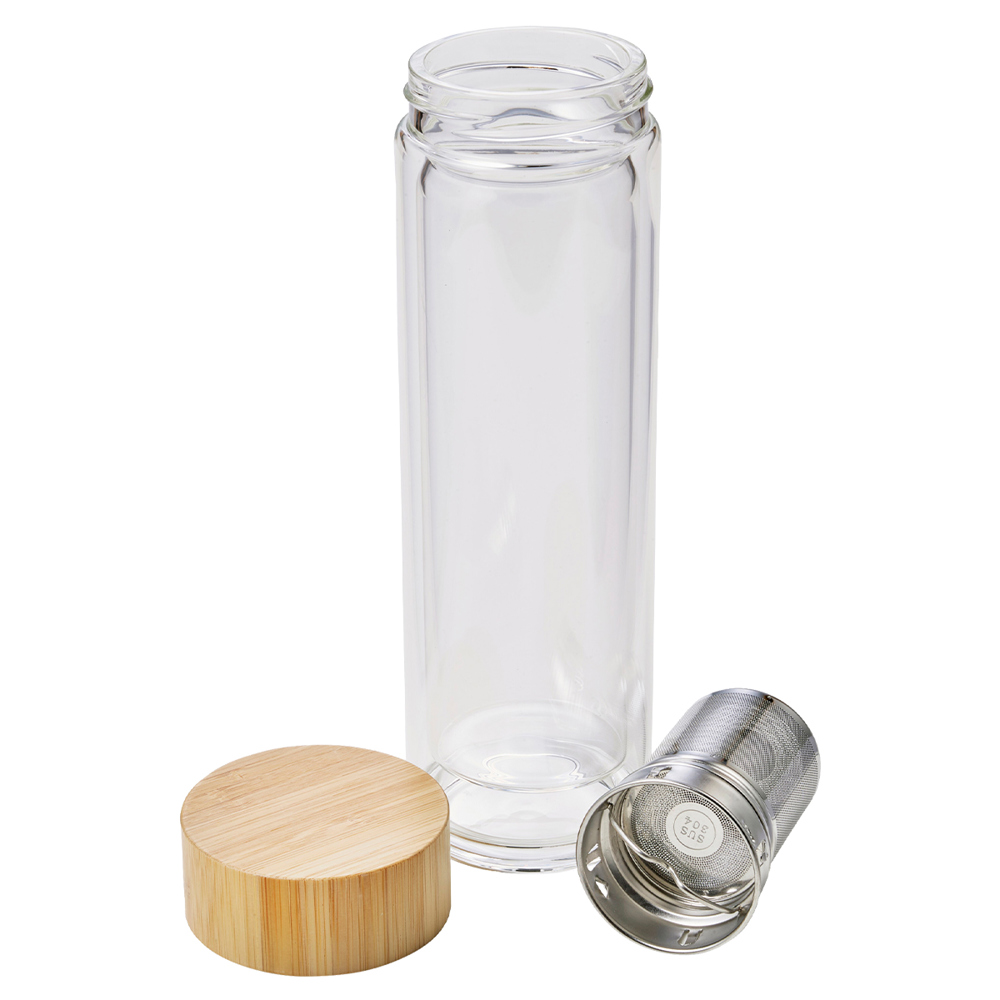 Glasflasche mit Teesieb Ocean