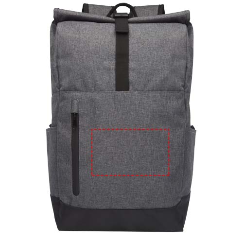 Sac à dos Libra recyclé GRS avec rabat enroulable pour ordinateur portable de 15,6