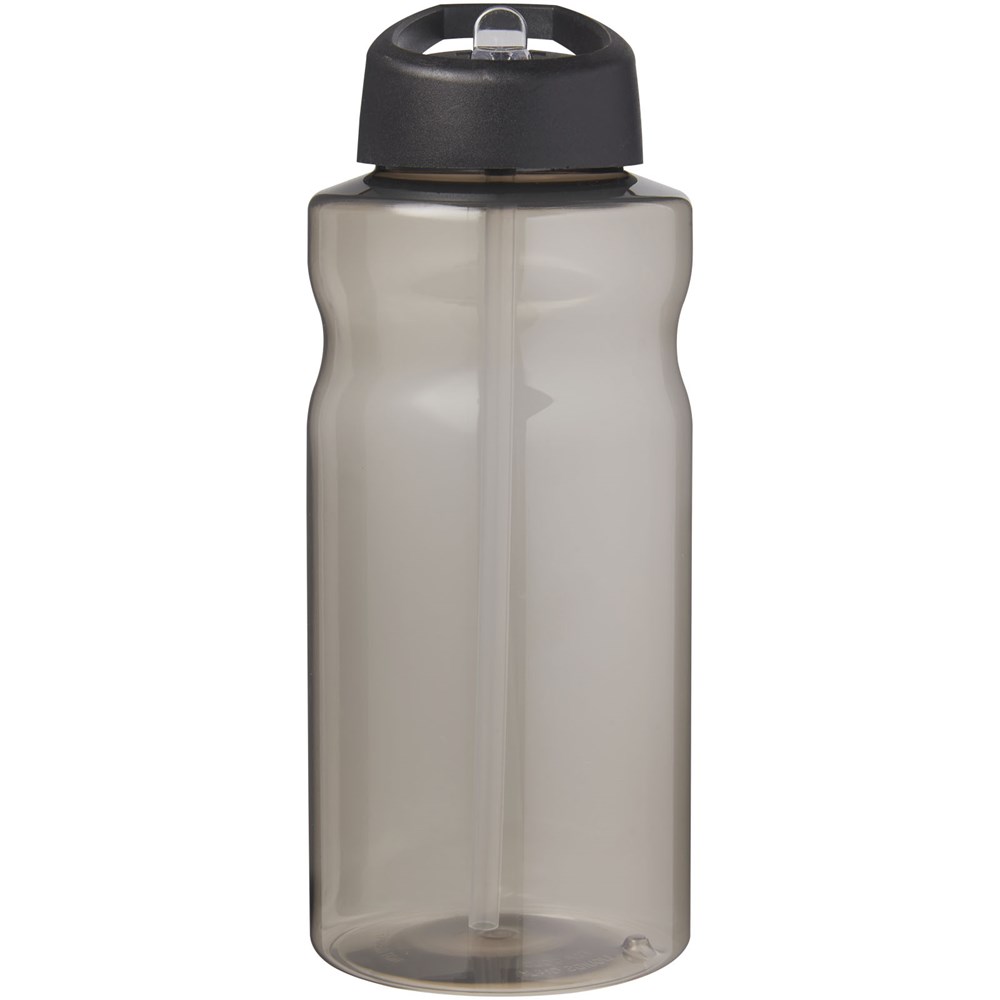 H2O Active® Eco Big Base 1L Sportflasche mit Ausgussdeckel kohle, schwarz