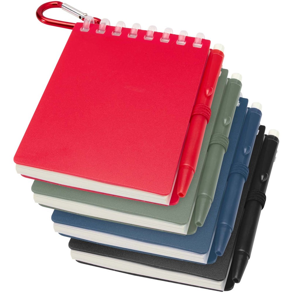 Ensemble carnet souple d’extérieur recyclé et stylo bille (encre noire) Lig Mini Vert bruyère