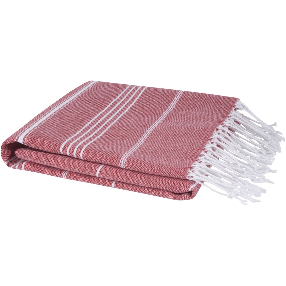 Serviette de hammam Anna en coton 150 g/m² 100 x 180 cm rouge