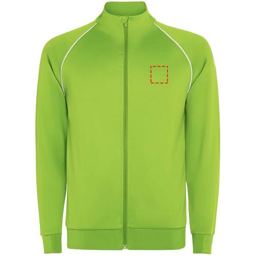 Valier Kinder Sweatshirt mit durchgehendem Reissverschluss fluorgrün