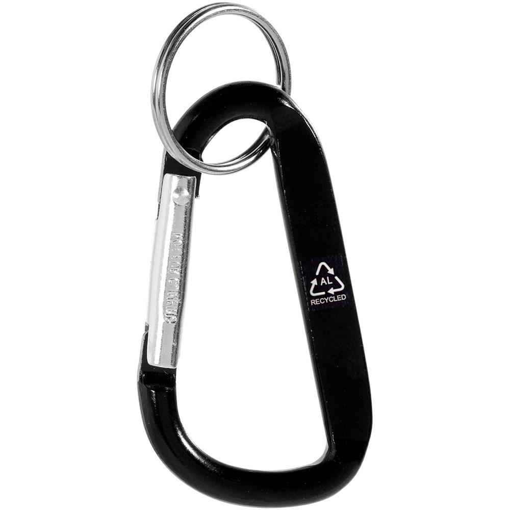 Timor RCS Karabiner Schlüsselanhänger aus recyceltem Aluminium schwarz