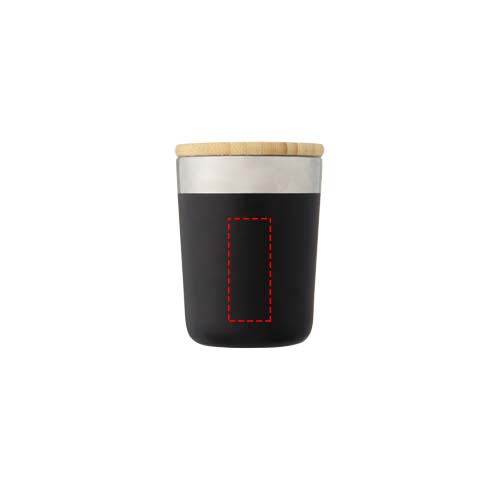 Lagan 330 ml Kupfer-Vakuum Isolierbecher mit Bambusdeckel schwarz