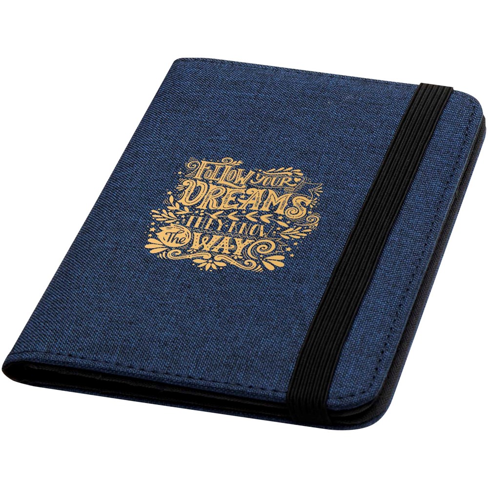Porte-passeport RFID Ross en rPET certifié GRS Bleu cobalt