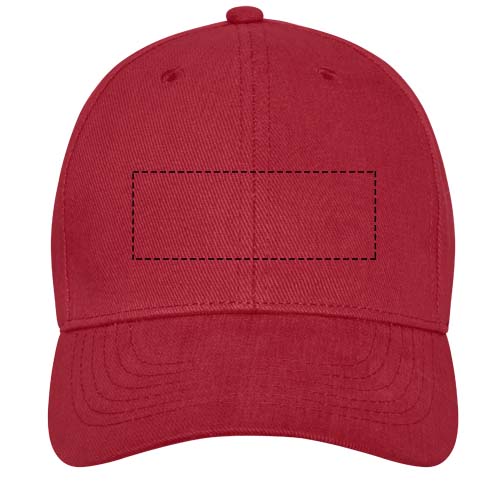 Casquette Davis 6 panneaux Rouge