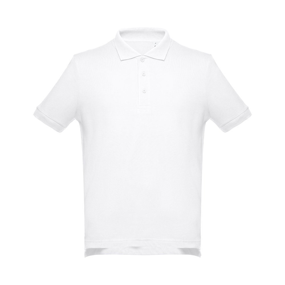 THC ADAM WH. Kurzärmeliges Poloshirt aus Baumwolle für Herren. Weisse Farbe