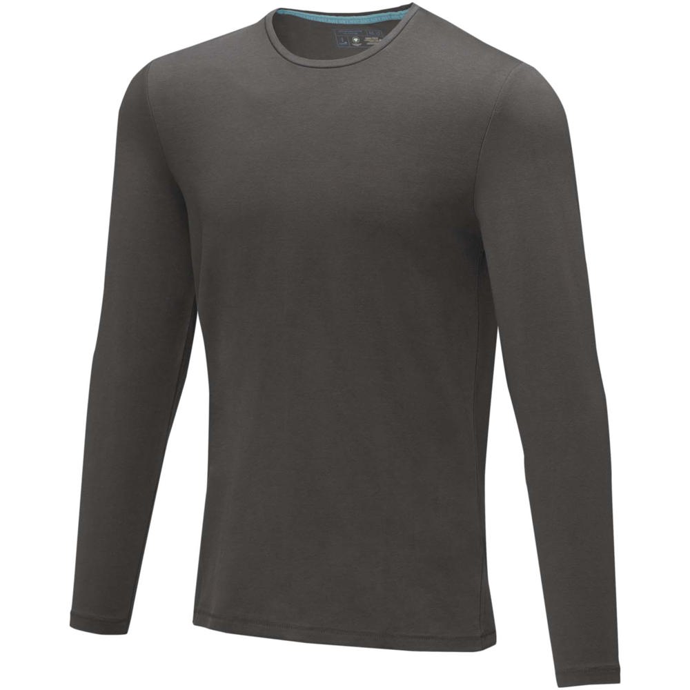 T-shirt bio manches longues homme Ponoka Gris storm