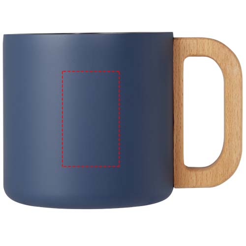 Tasse Bjorn de 360 ml en acier inoxydable recyclé certifiée RCS avec isolation sous vide et couche de cuivre Bleu foncé