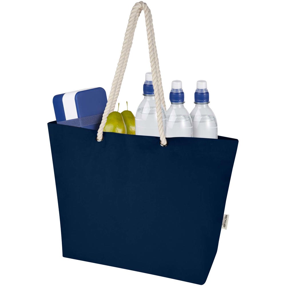 Florida 270 g/m² Strandtragetasche aus recyceltem GRS-Material navy
