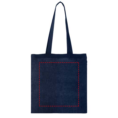 Sac shopping coton Carolina 100 gr/m² 7L Marine