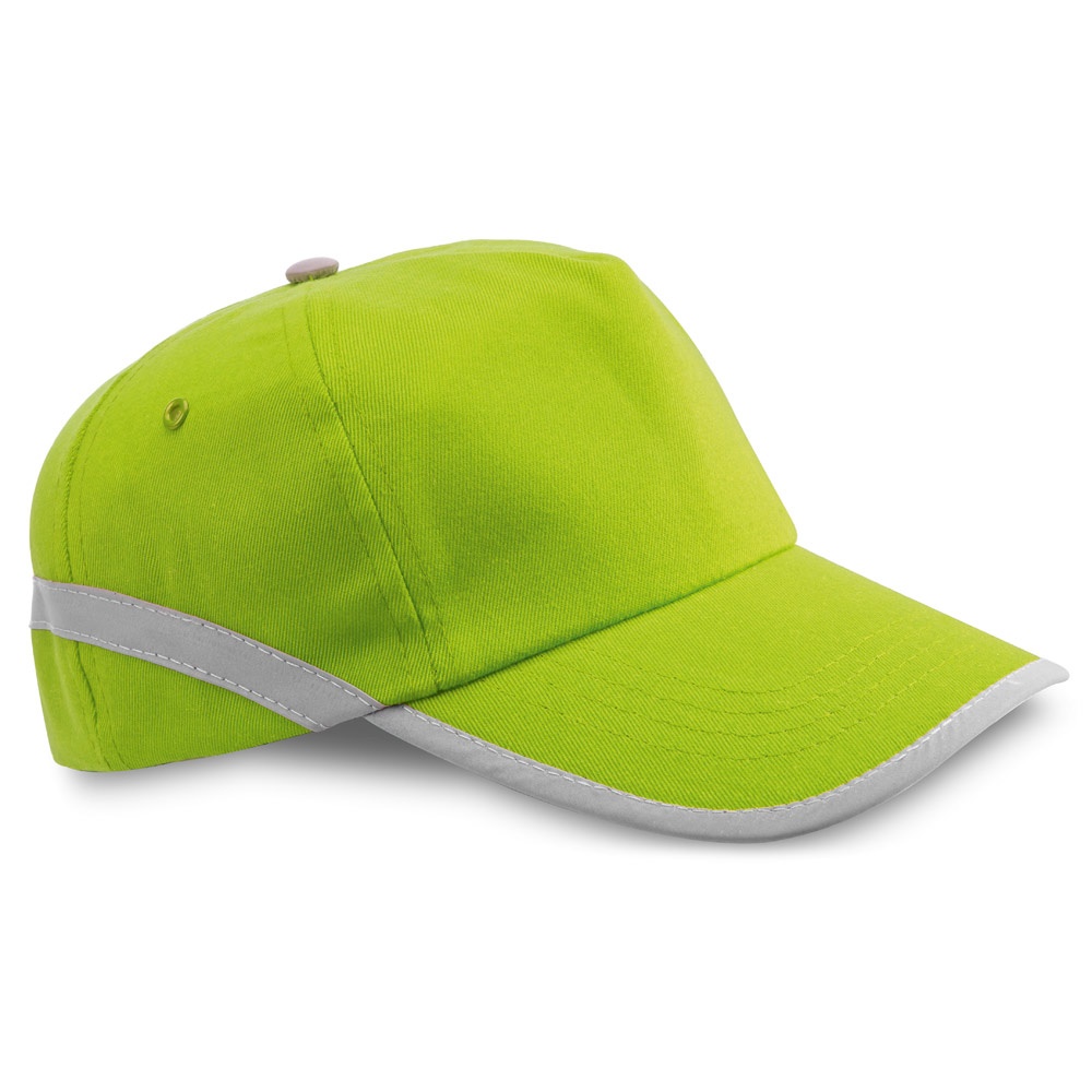 JONES Kappe aus Polyester (160 g/m²) mit Reflektorelementen hellgrün