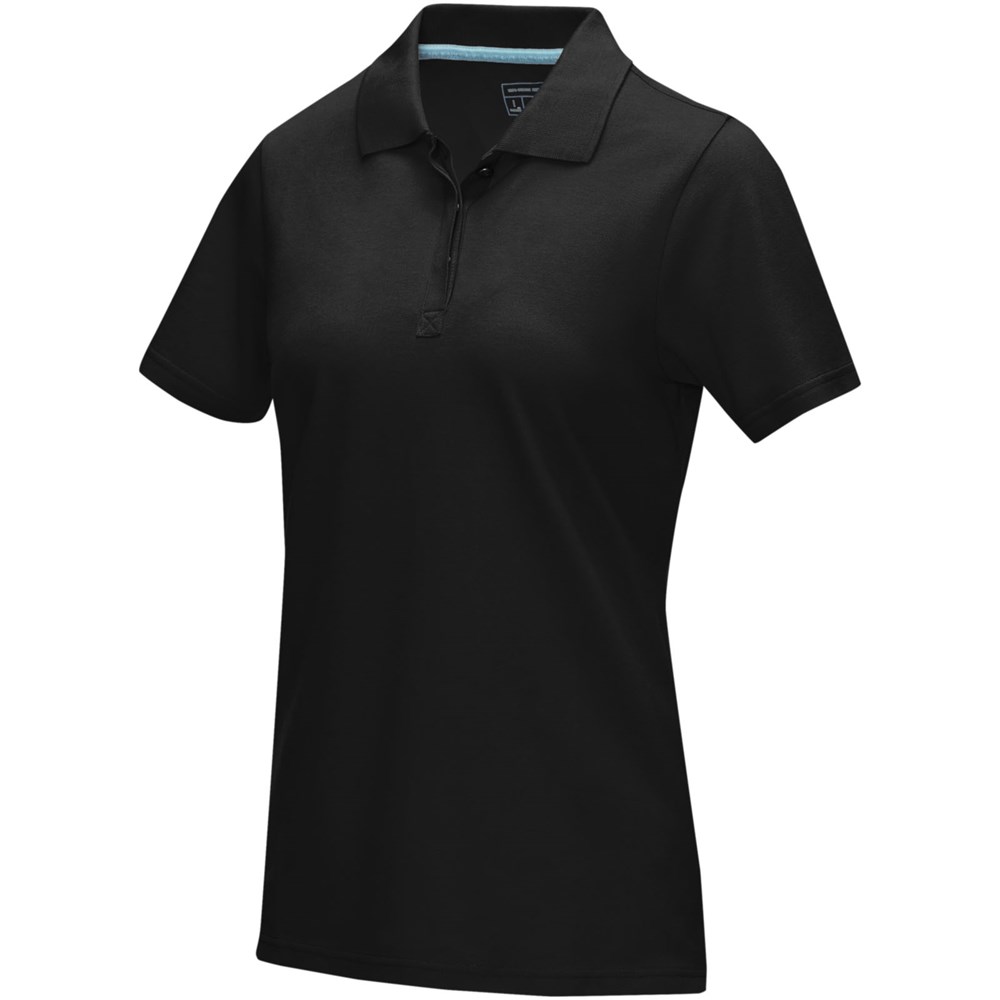 Polo Graphite bio manches courtes femme Noir