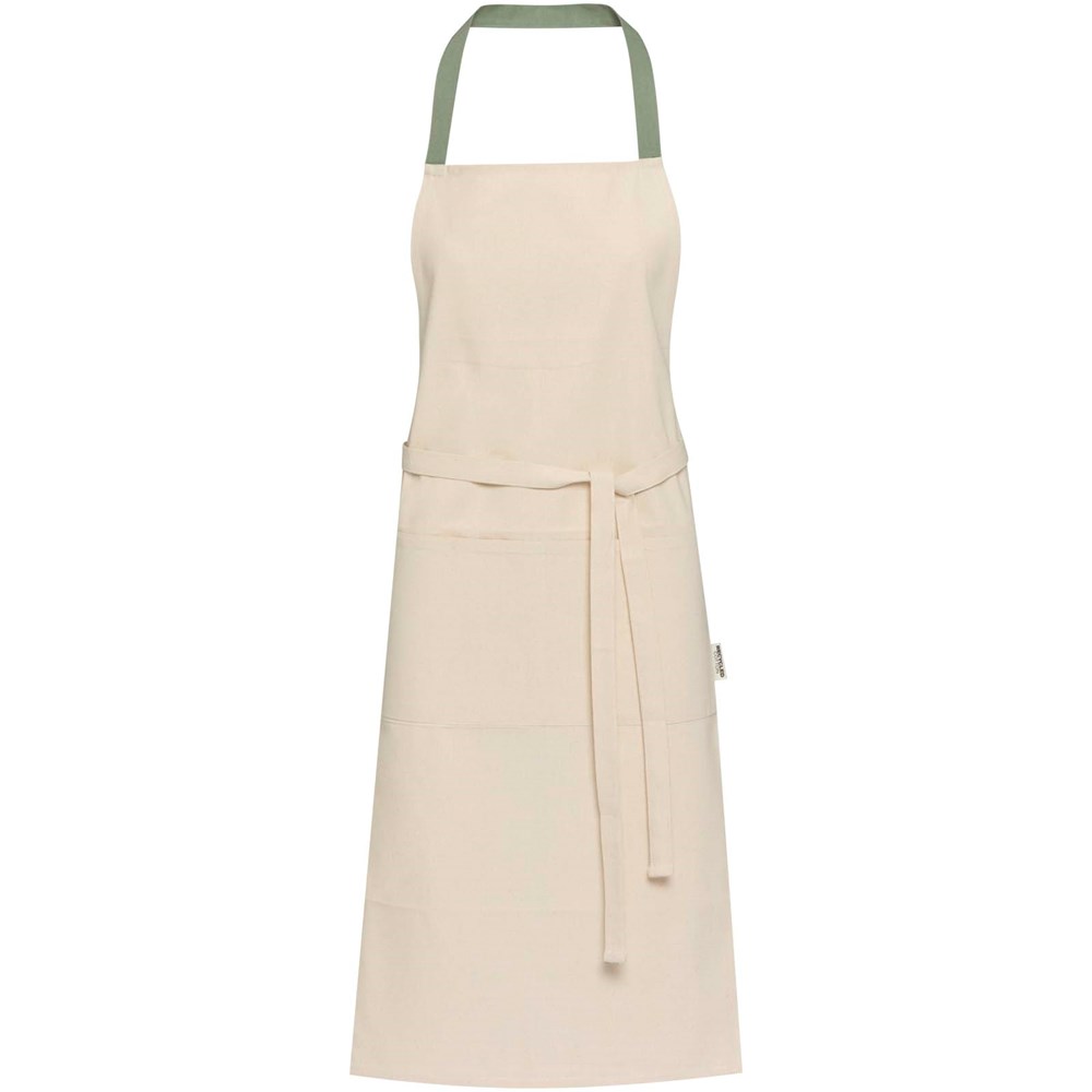 Nia 200 g/m² Schürze aus recycelter Baumwolle heather grün