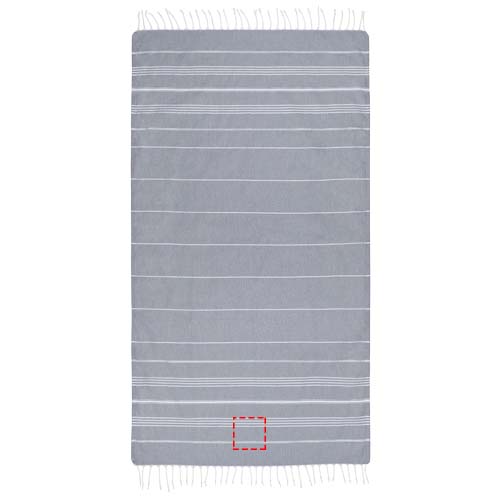 Anna 150 g/m² Hammam Baumwollhandtuch 100 × 180 cm grau
