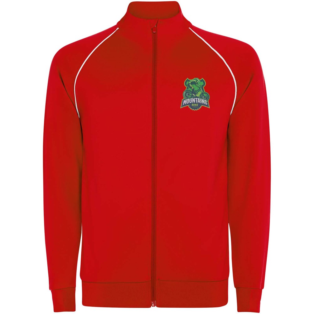 Valier Herren Sweatshirt mit durchgehendem Reissverschluss Rot