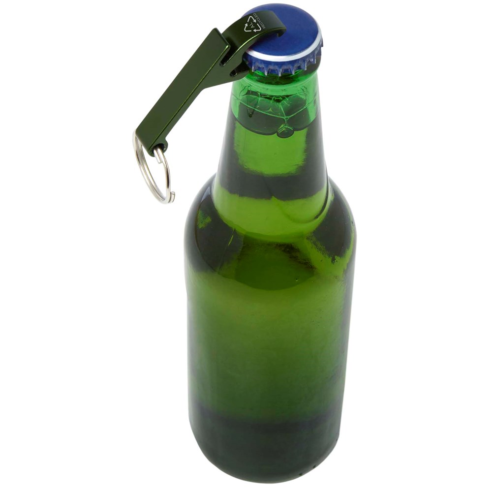 Tao Schlüsselanhänger mit Flaschen- und Dosenöffner aus recyceltem RCS Aluminium grün