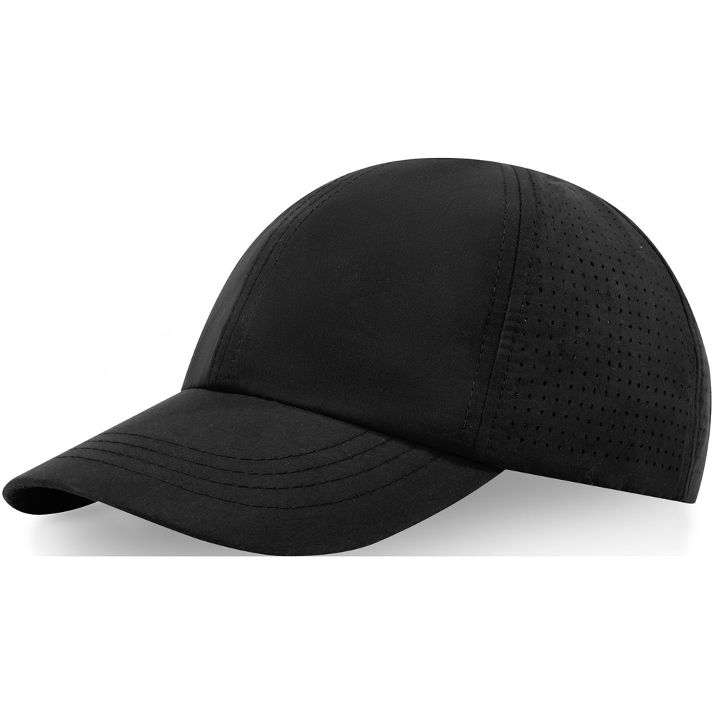 Mica GRS recycelte Cool Fit Kappe mit sechs Segmenten Schwarz