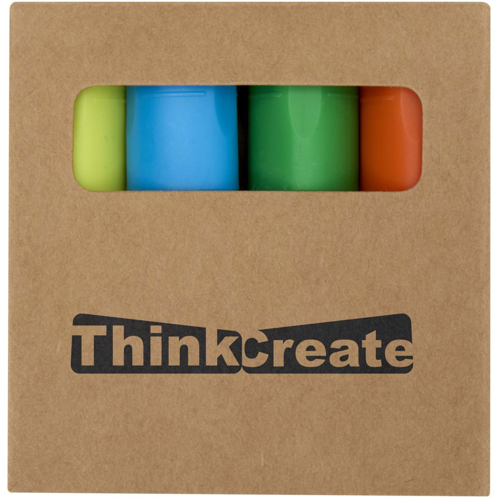 Mini-coffret de surligneurs en plastique recyclé