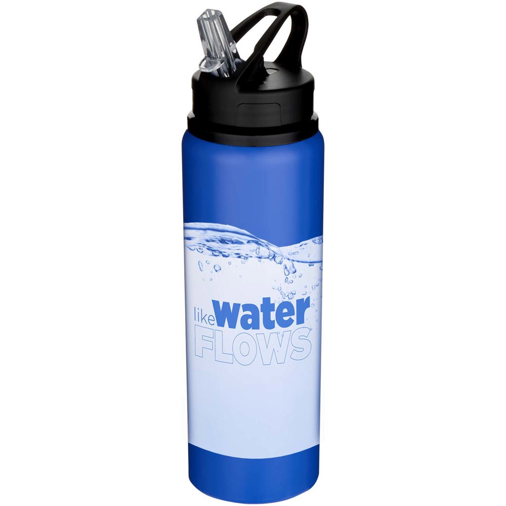 Fitz 800 ml RCS-zertifizierte, einwandige Trinkflasche aus recyceltem Edelstahl royalblau