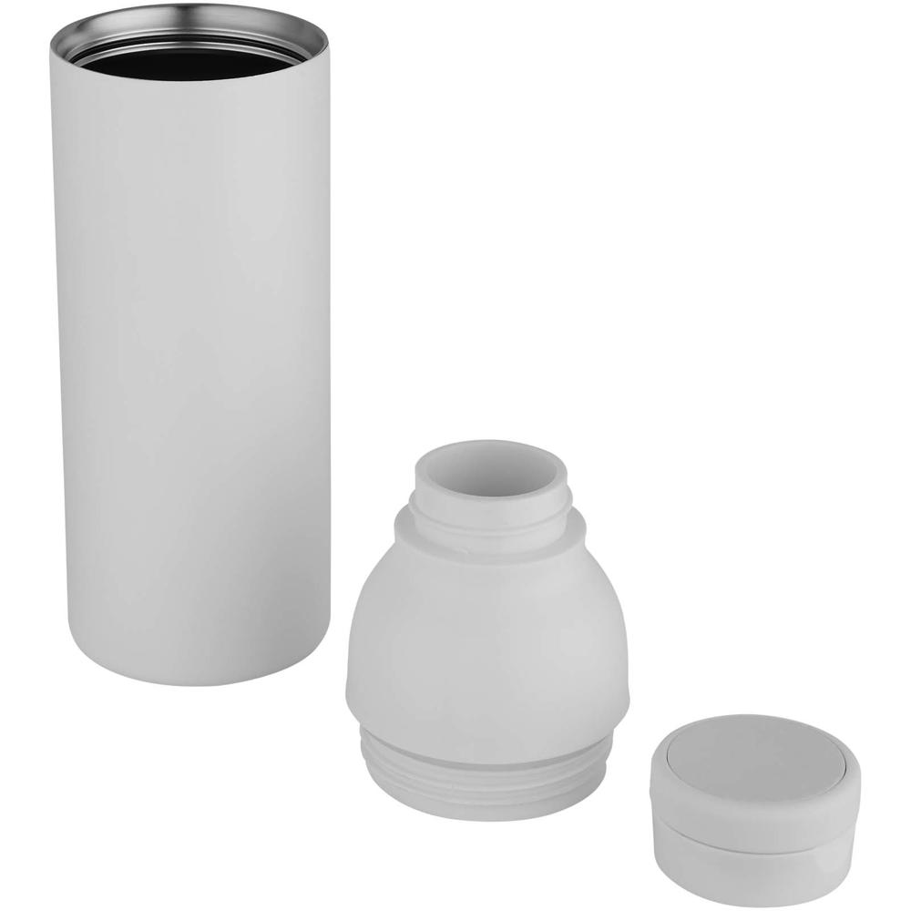 Bouteille avec isolation sous vide Illuminate double paroi de 650 ml en acier inoxydable recyclé certifié RCS blanc