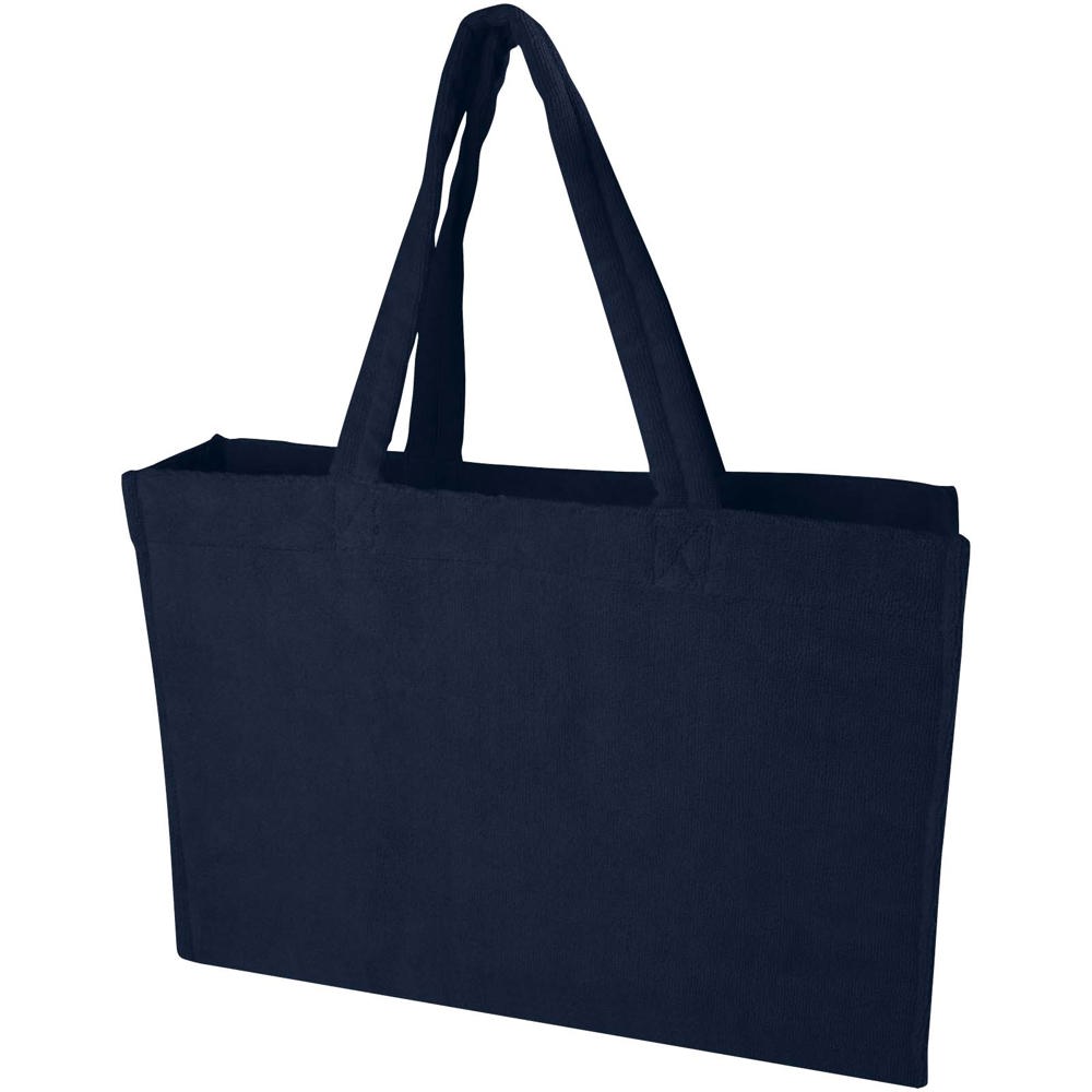 Siam GRS-recycelte Strandtragetasche aus Frottee 13 L navy