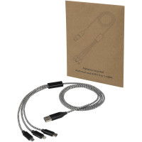 Câble de recharge 5-en-1 Alphecca en aluminium recyclé et RPET 