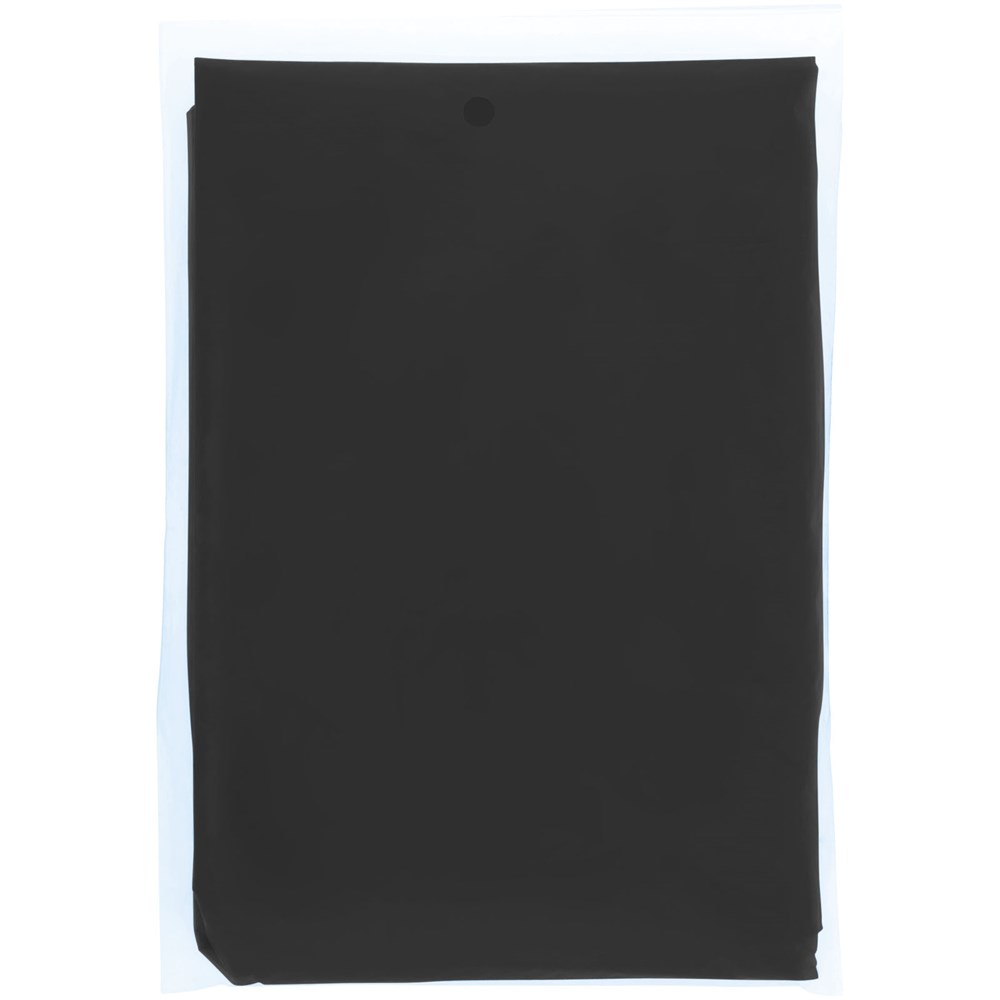 Mayan Regenponcho mit Aufbewahrungstasche aus recyceltem Kunststoff schwarz