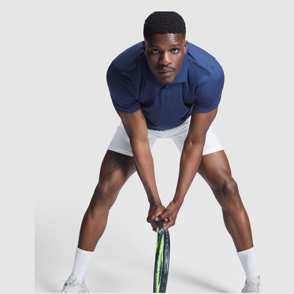 Polo sport Monzha à manches courtes pour homme noir