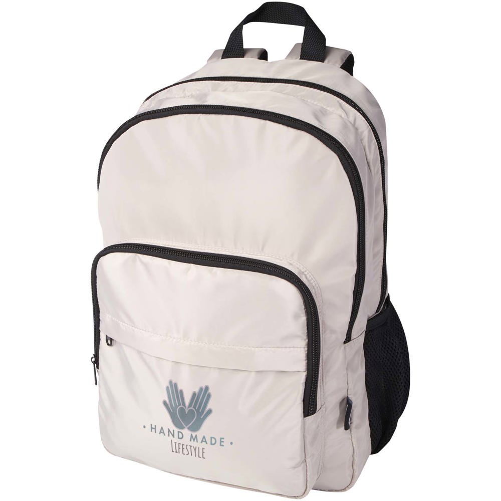 Sac à dos pour ordinateur portable 15'' Trend Plus recyclé certifié GRS de 20L Oatmeal