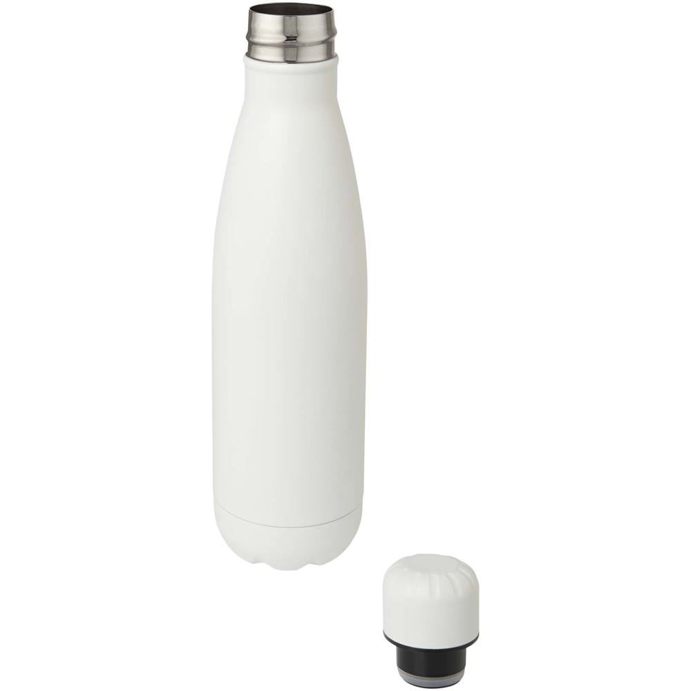 Bouteille d’eau Cove de 750 ml en acier inoxydable recyclé certifié RCS à simple paroi blanc