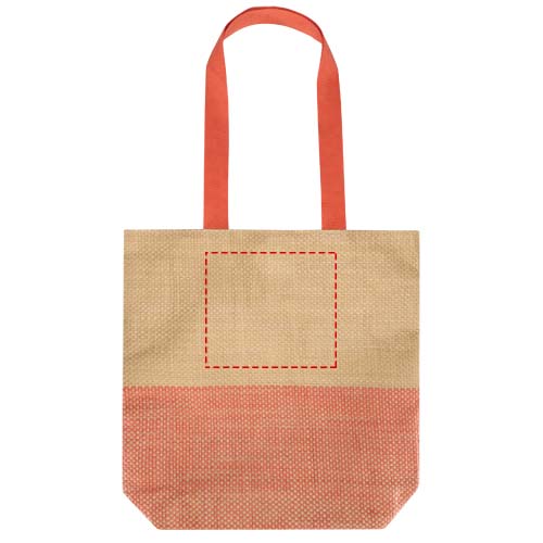 Sac fourre-tout en papier paille Rhythm, 10 L Brique