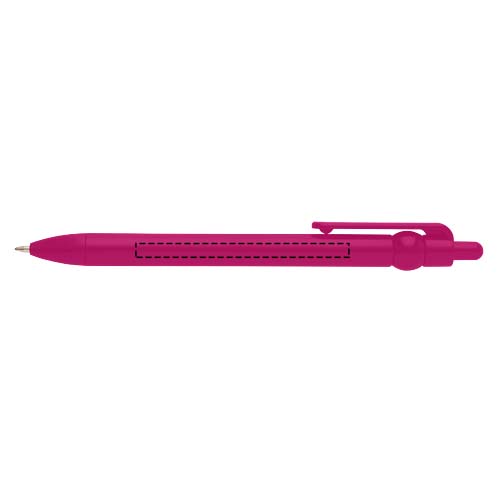 Stylo bille Fidget en plastique recyclé (encre noire) Magenta